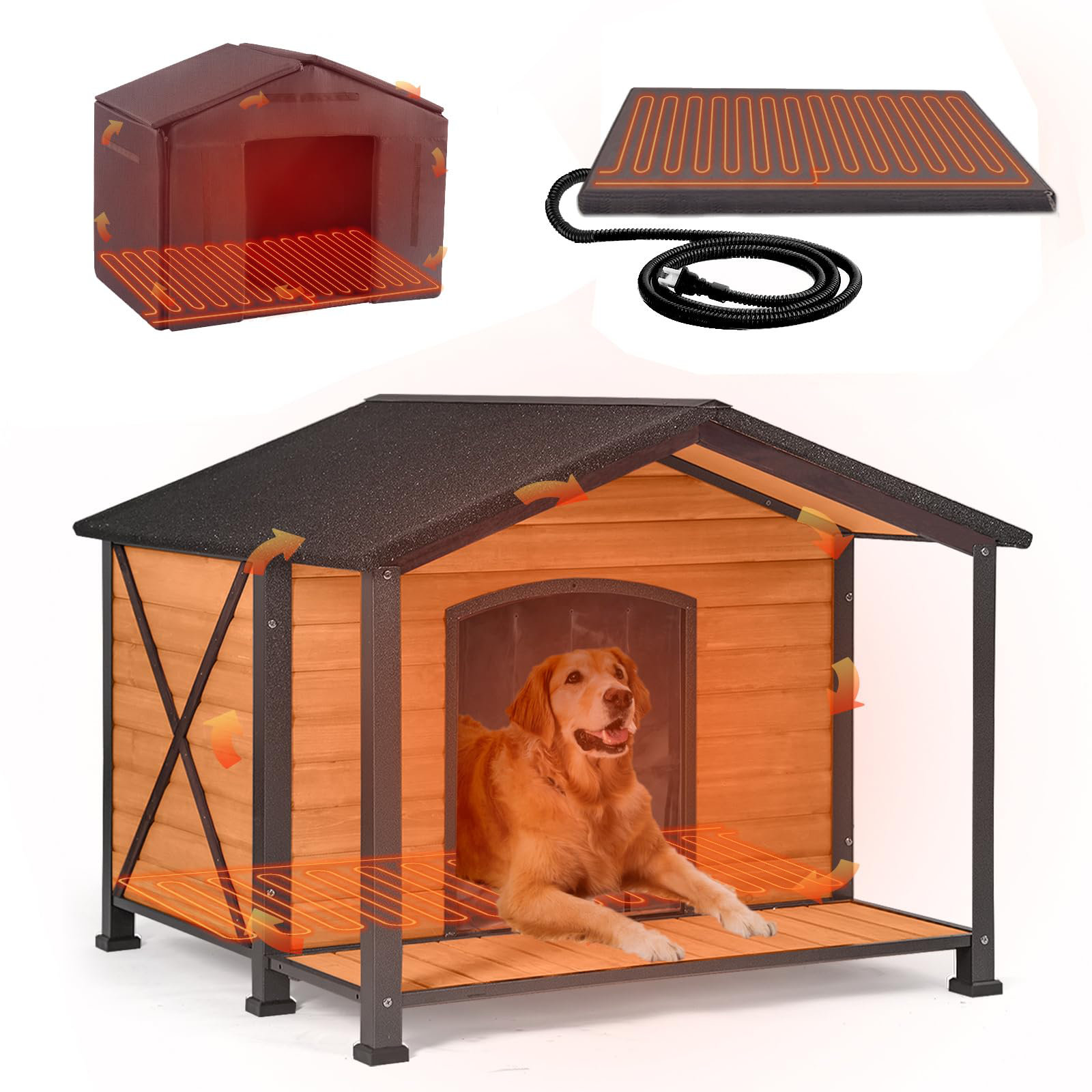 Tucker Murphy Pet™ Extra Large Heated Dog House XXL Insulated Dog